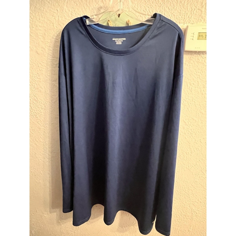 Amazon‎ Essentials Men's Blue Long Sleeve Pullover Shirt Size 6XL